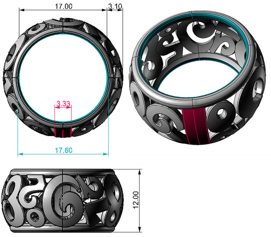 Ring Digital 3D print model_7