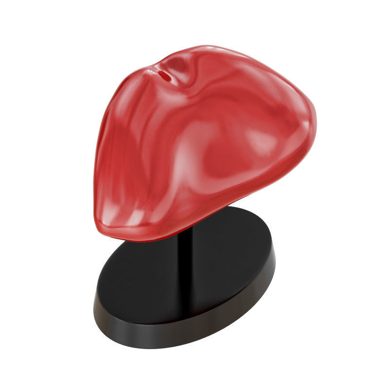 Figurine red lips 14 3D model_4