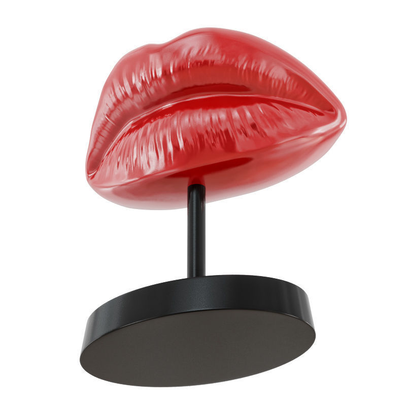 Figurine red lips 14 3D model_3