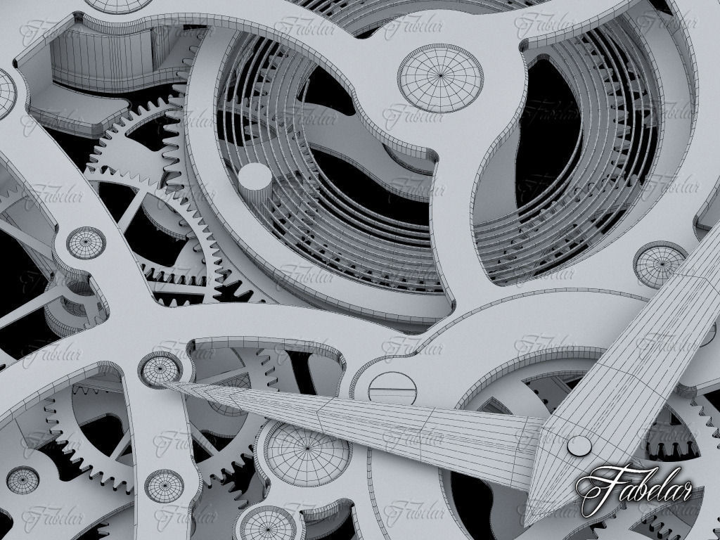 Watch mechanism 3D model_14