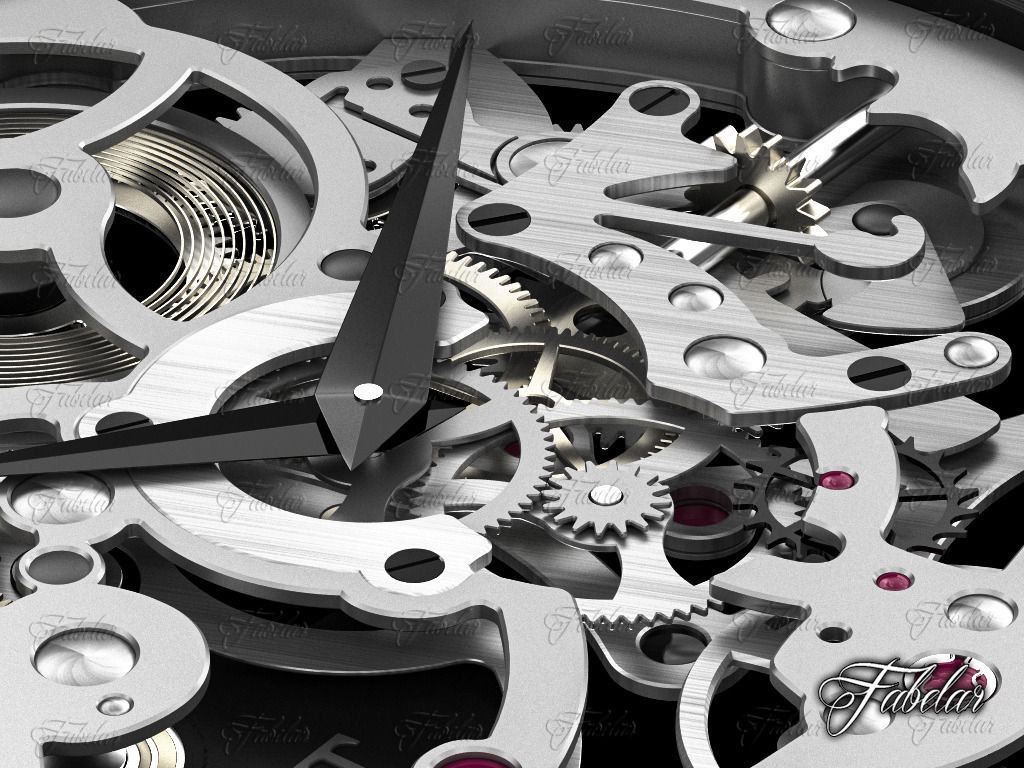 Watch mechanism 3D model_9