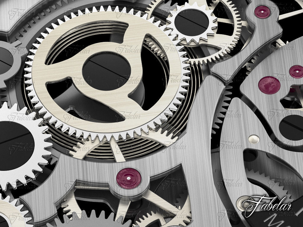 Watch mechanism 3D model_6