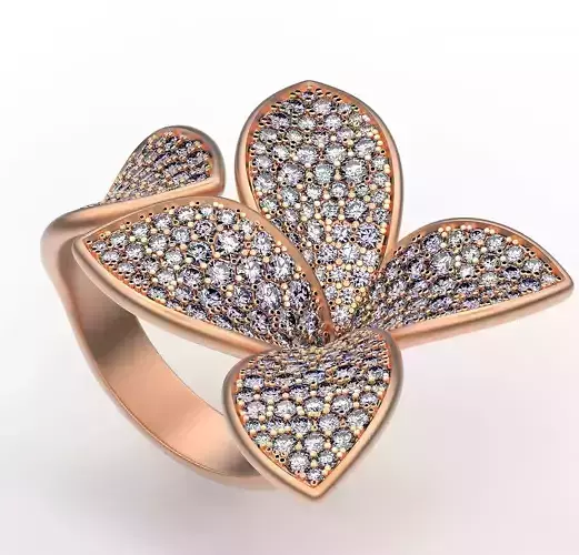 Ring Five Leafs 3D print model