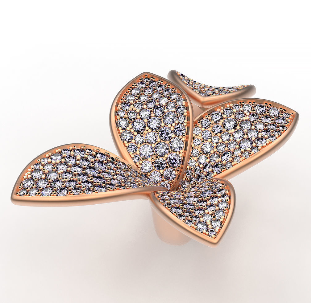 Ring Five Leafs 3D print model_8