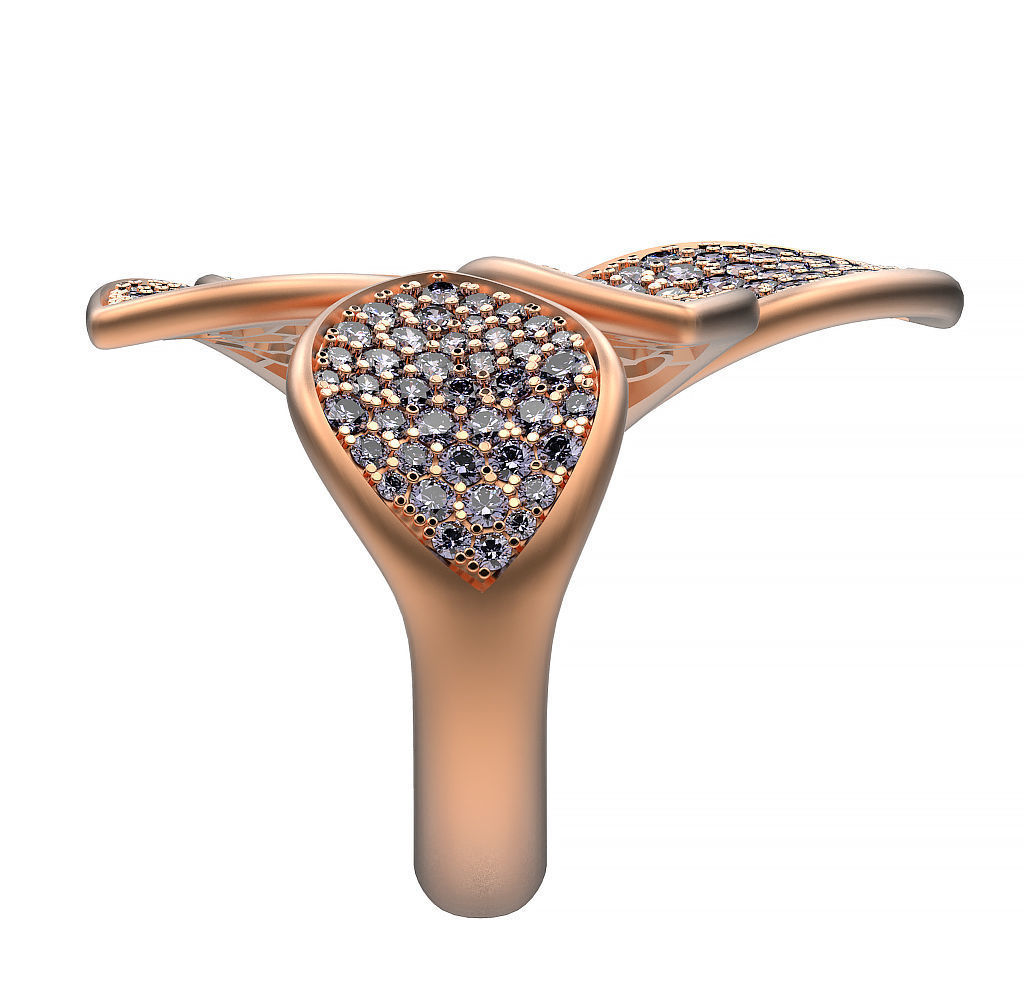 Ring Five Leafs 3D print model_5