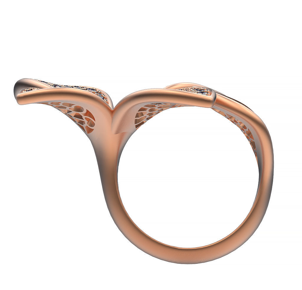 Ring Five Leafs 3D print model_3