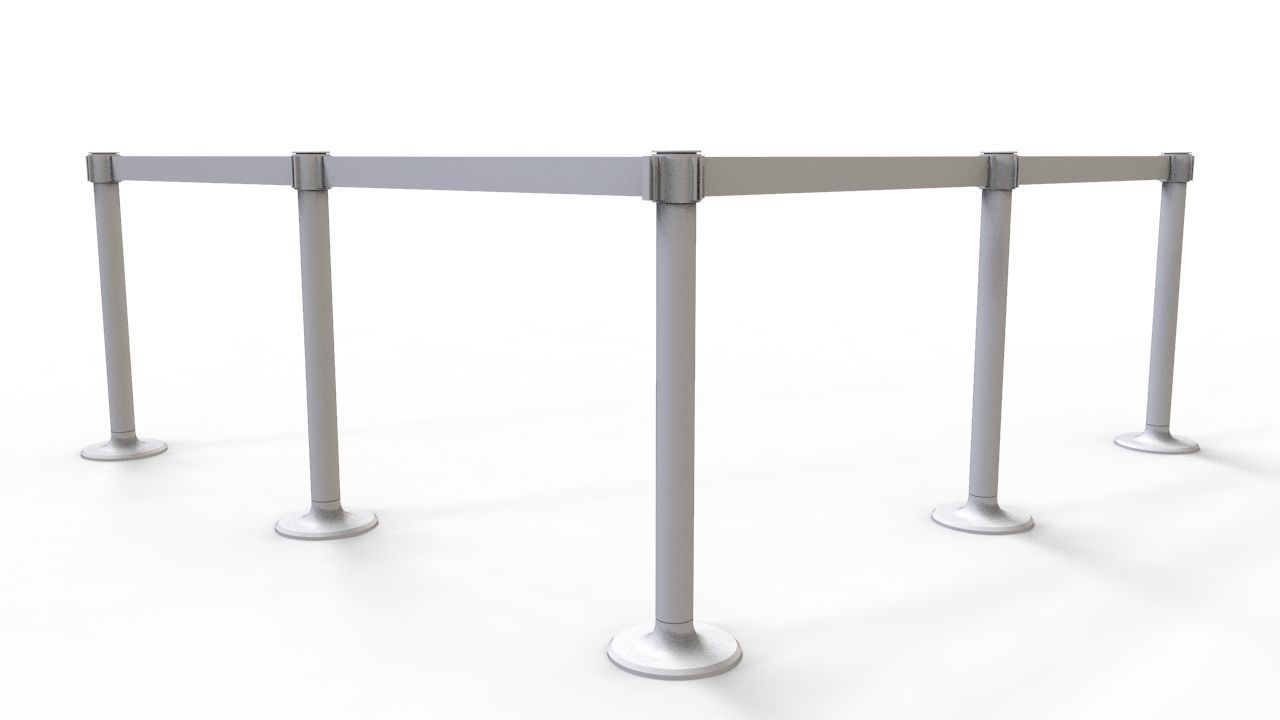 rope post 3D model_3