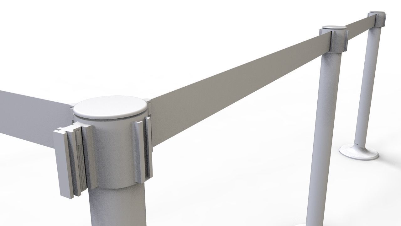 rope post 3D model_4