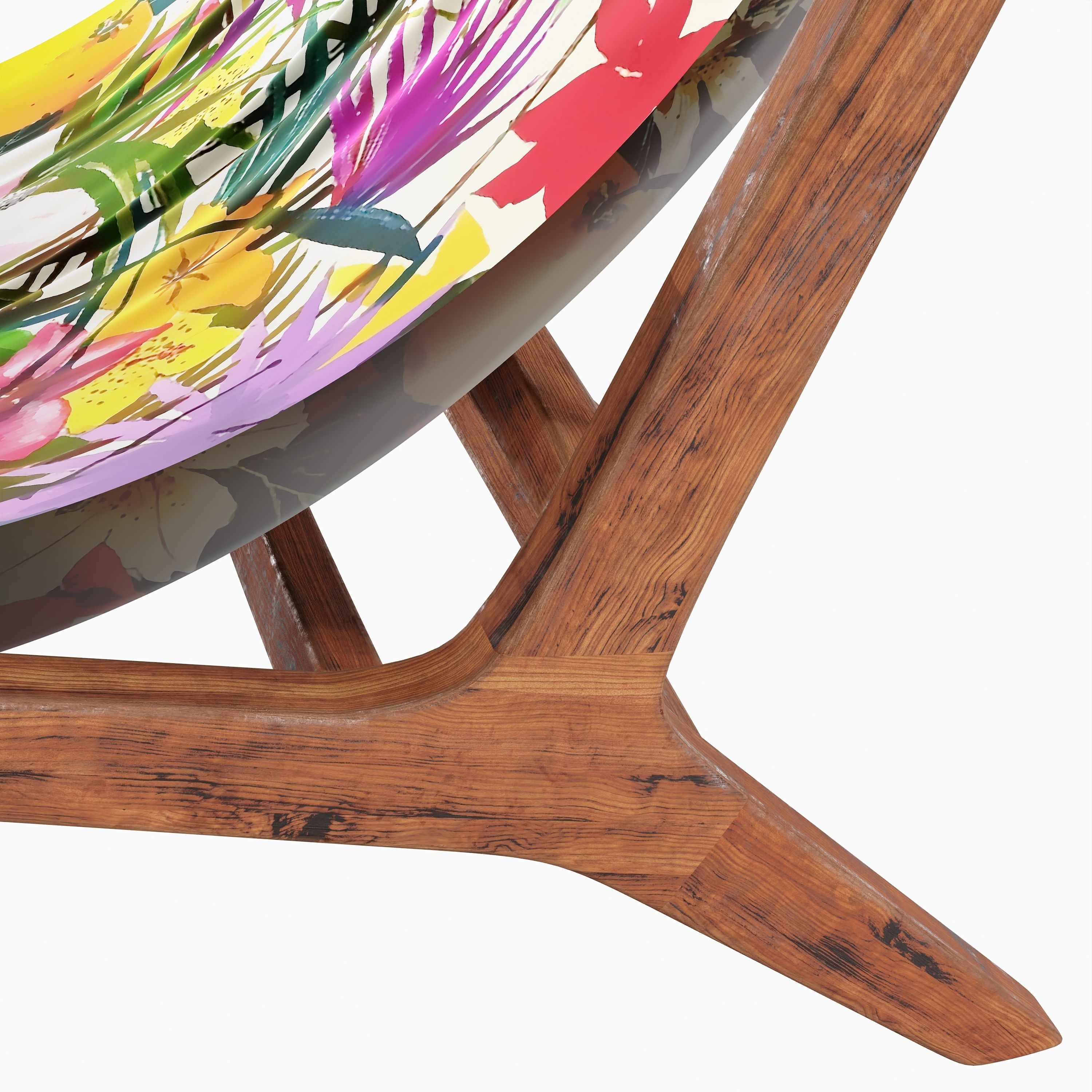 NAIROBI Garden Armchair No6 Low-poly 3D model_3