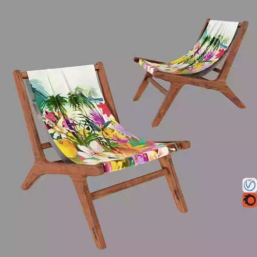 NAIROBI Garden Armchair No6 Low-poly 3D model
