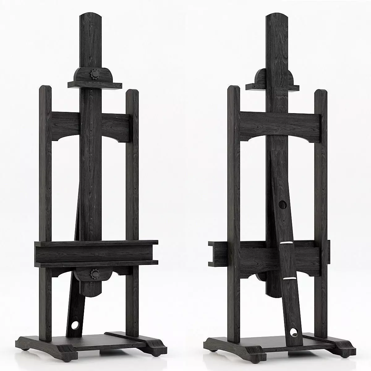 Restoration Hardware 80 TV Easel 3D model_0