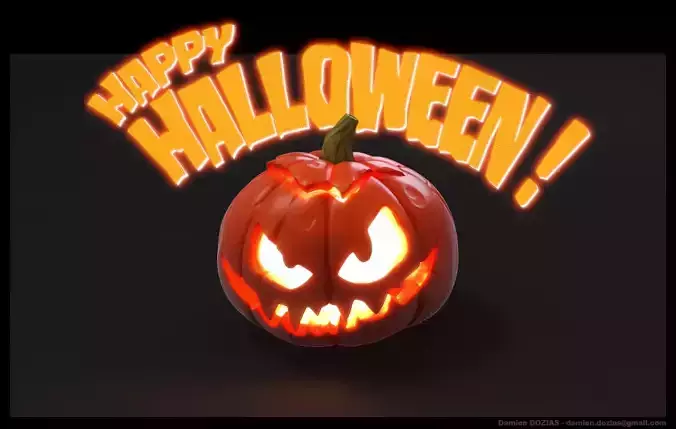 Halloween Pumpkin Free 3D print model