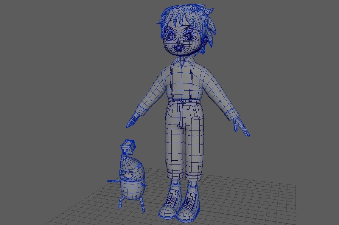 Oliver and Drippy  Lowpoly 3D model_3