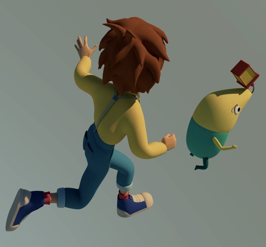 Oliver and Drippy  Lowpoly 3D model_1