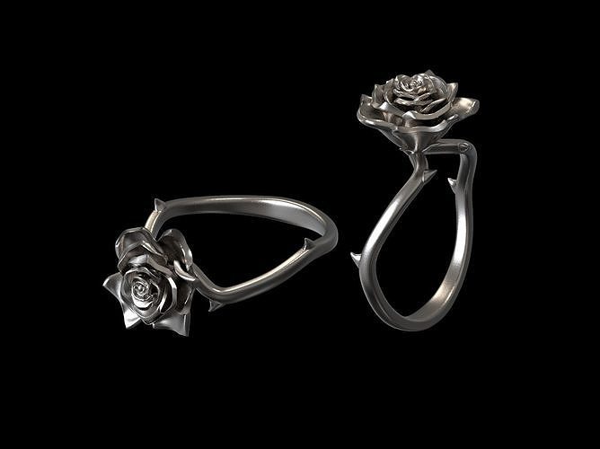 Rose ring 3d print model 3D print model