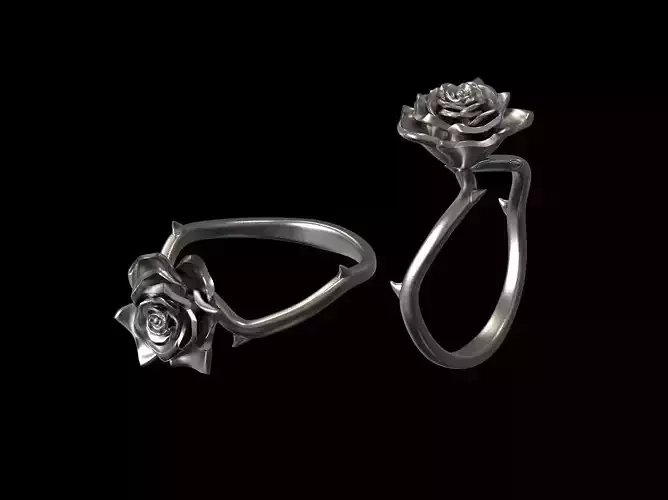 Rose ring 3d print model 3D print model