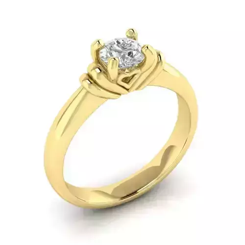 Heart Holding Gem Ring