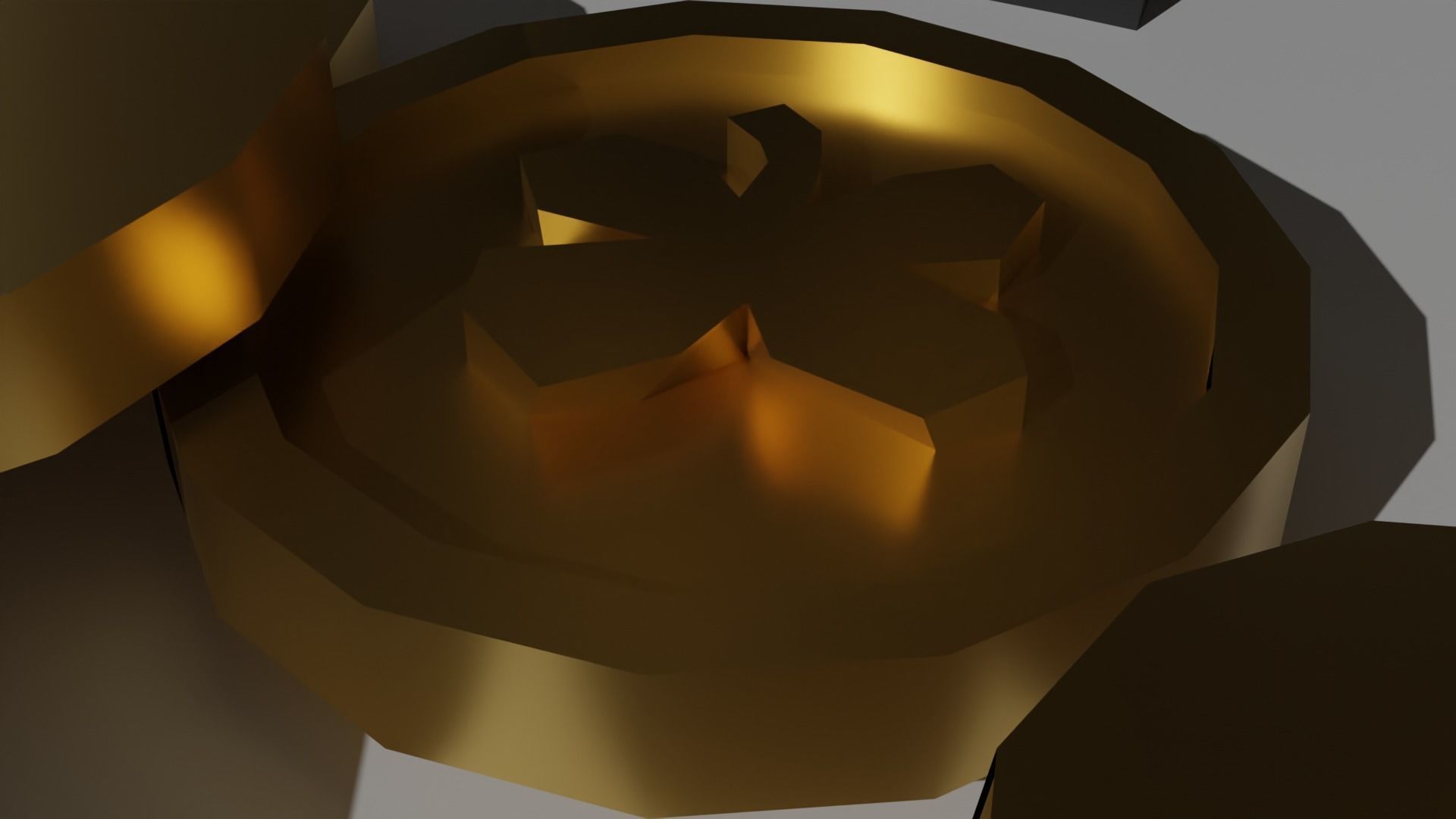 Leprechaun Low-Poly Pot of Gold Low-poly 3D model_4