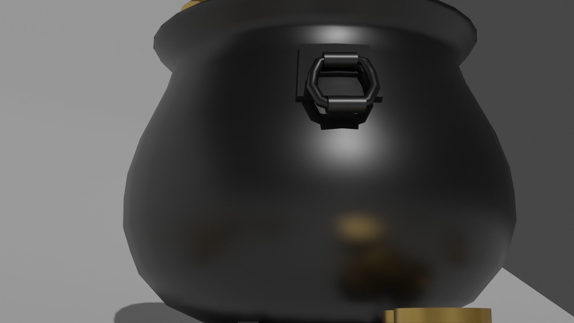 Leprechaun Low-Poly Pot of Gold Low-poly 3D model_5