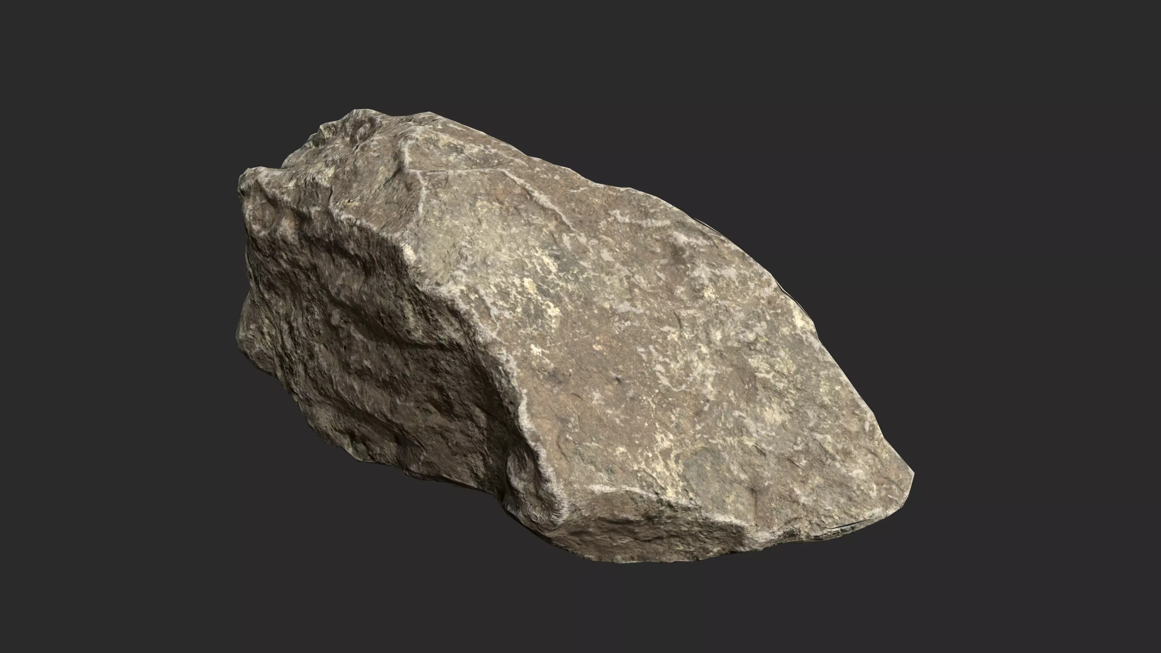 PBR Scanned Rock Low-poly 3D model_0