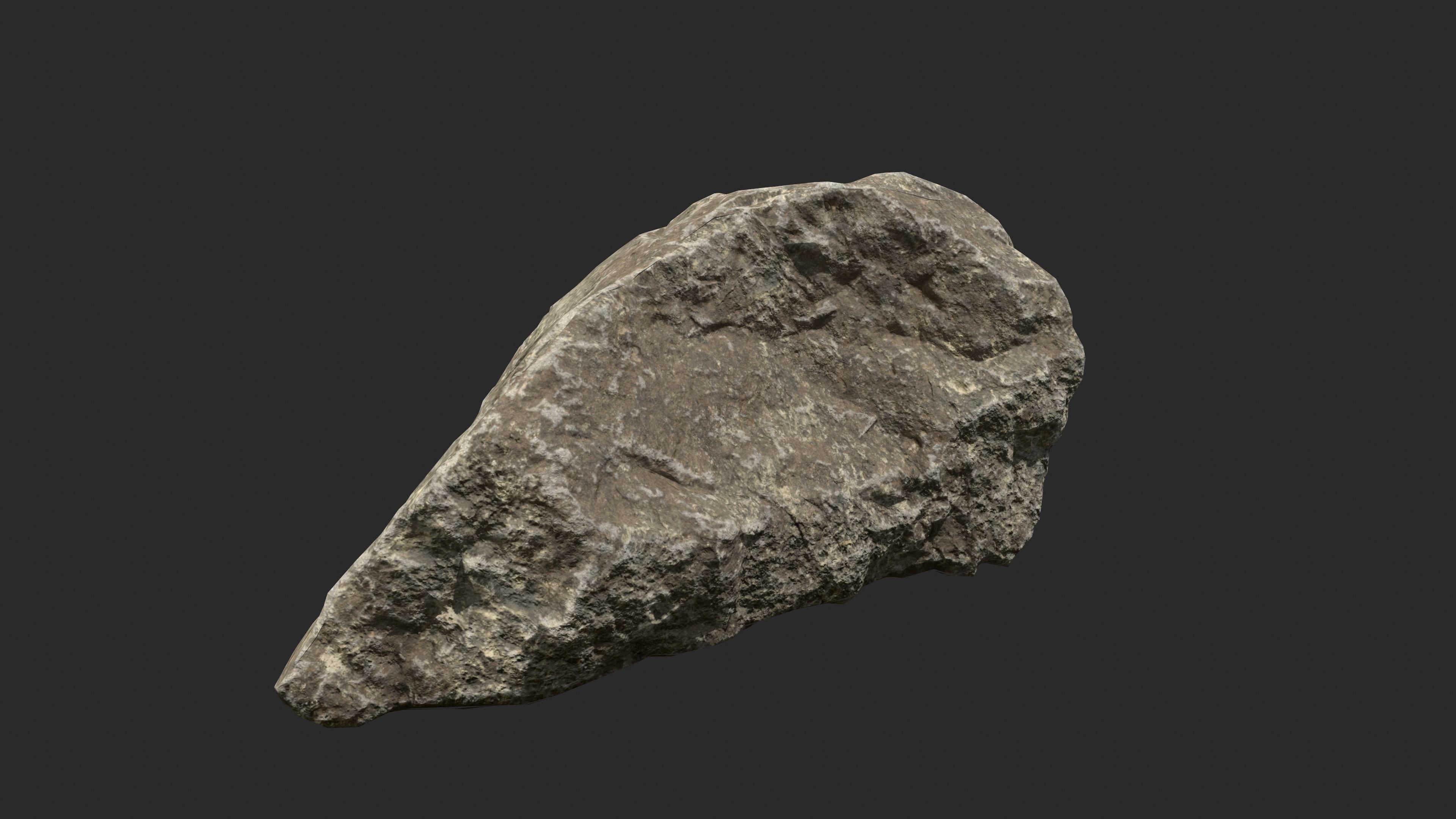 PBR Scanned Rock Low-poly 3D model_2