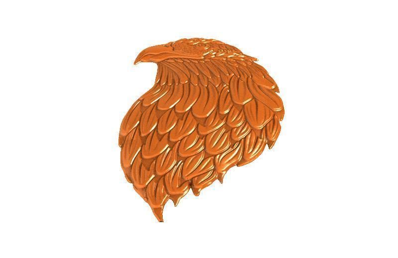 Eagle bas -relief 3D print model_2