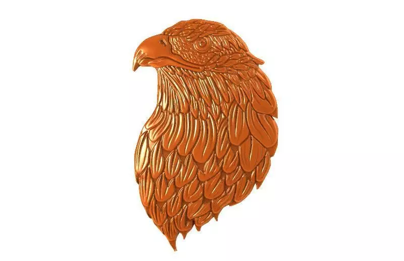 Eagle bas -relief 3D print model_0