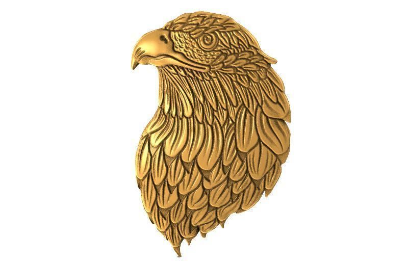 Eagle bas -relief 3D print model_4