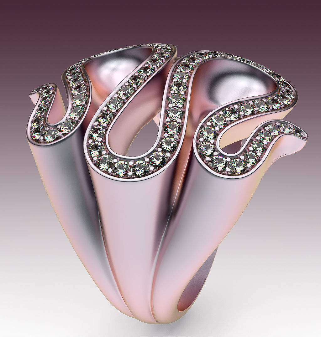 Ring Wave 3D print model_3