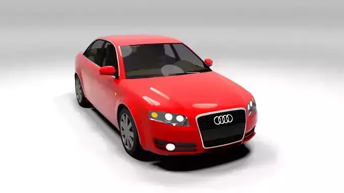 AUDI A4 2005 4D LOWPOLY Low-poly 3D model