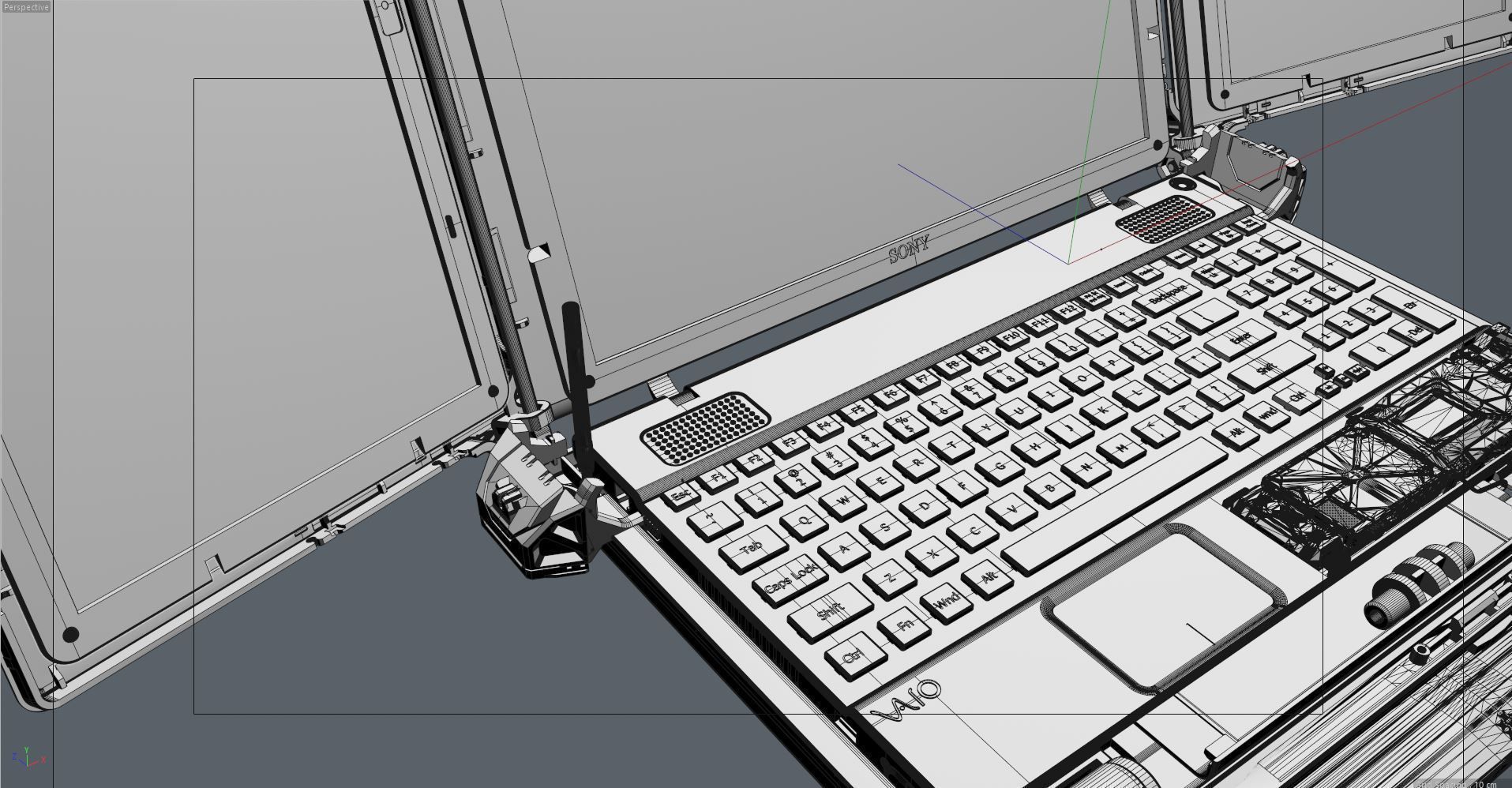 Cyberpunk Hacker Laptop 3D model_7