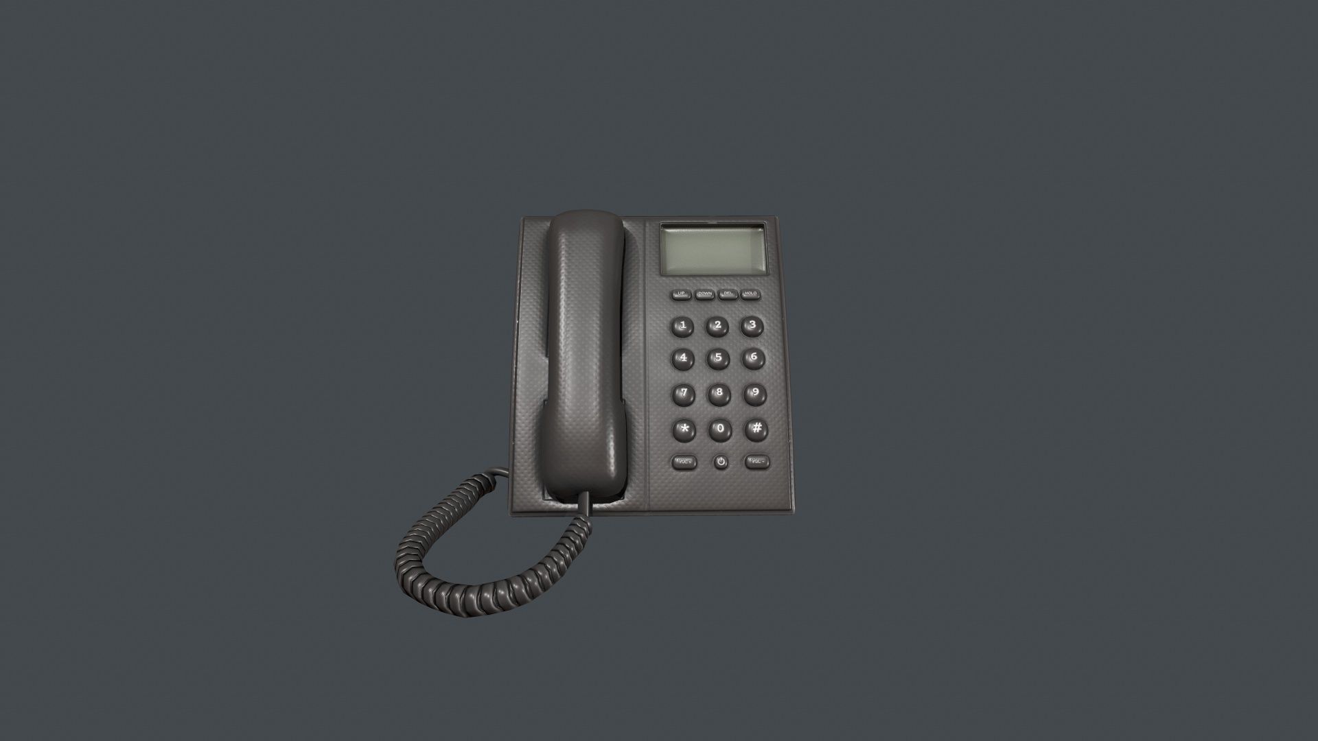 Office Phone Low-poly 3D model_10