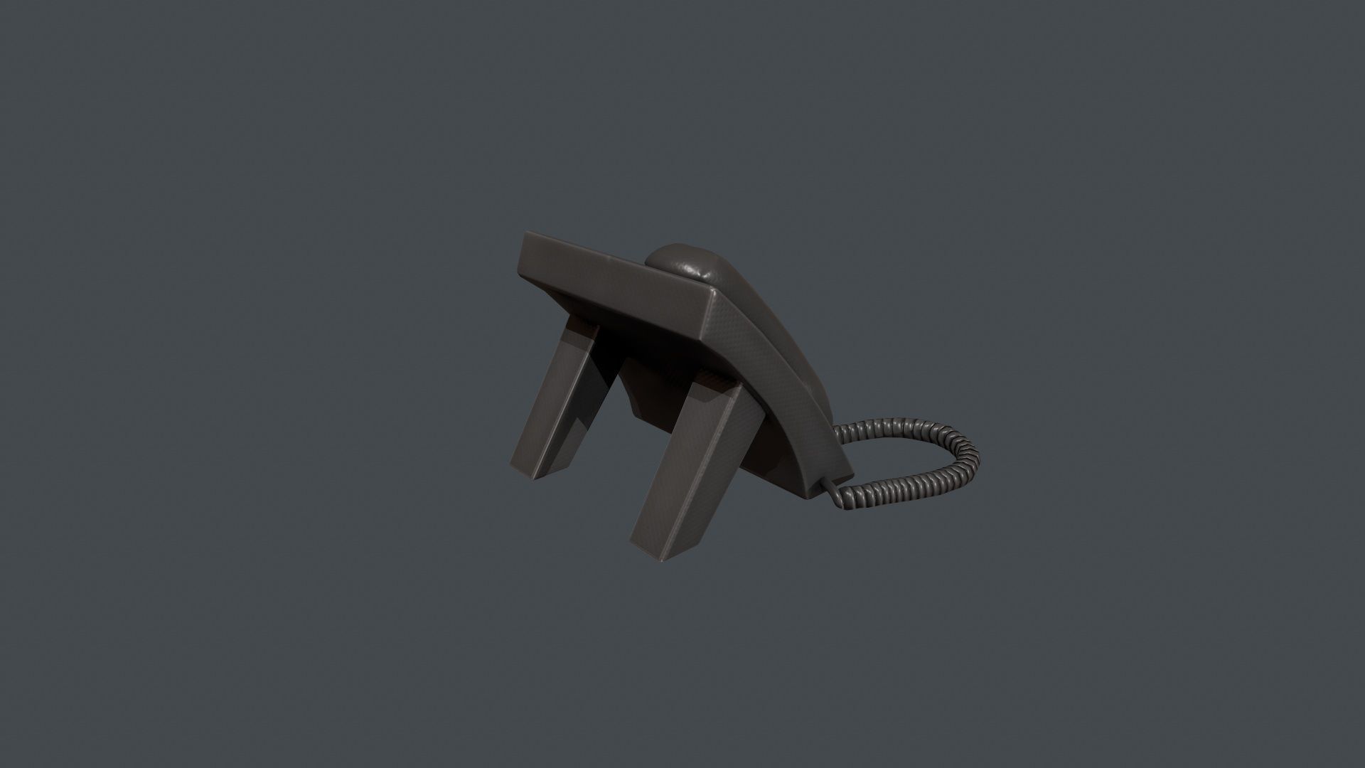 Office Phone Low-poly 3D model_4