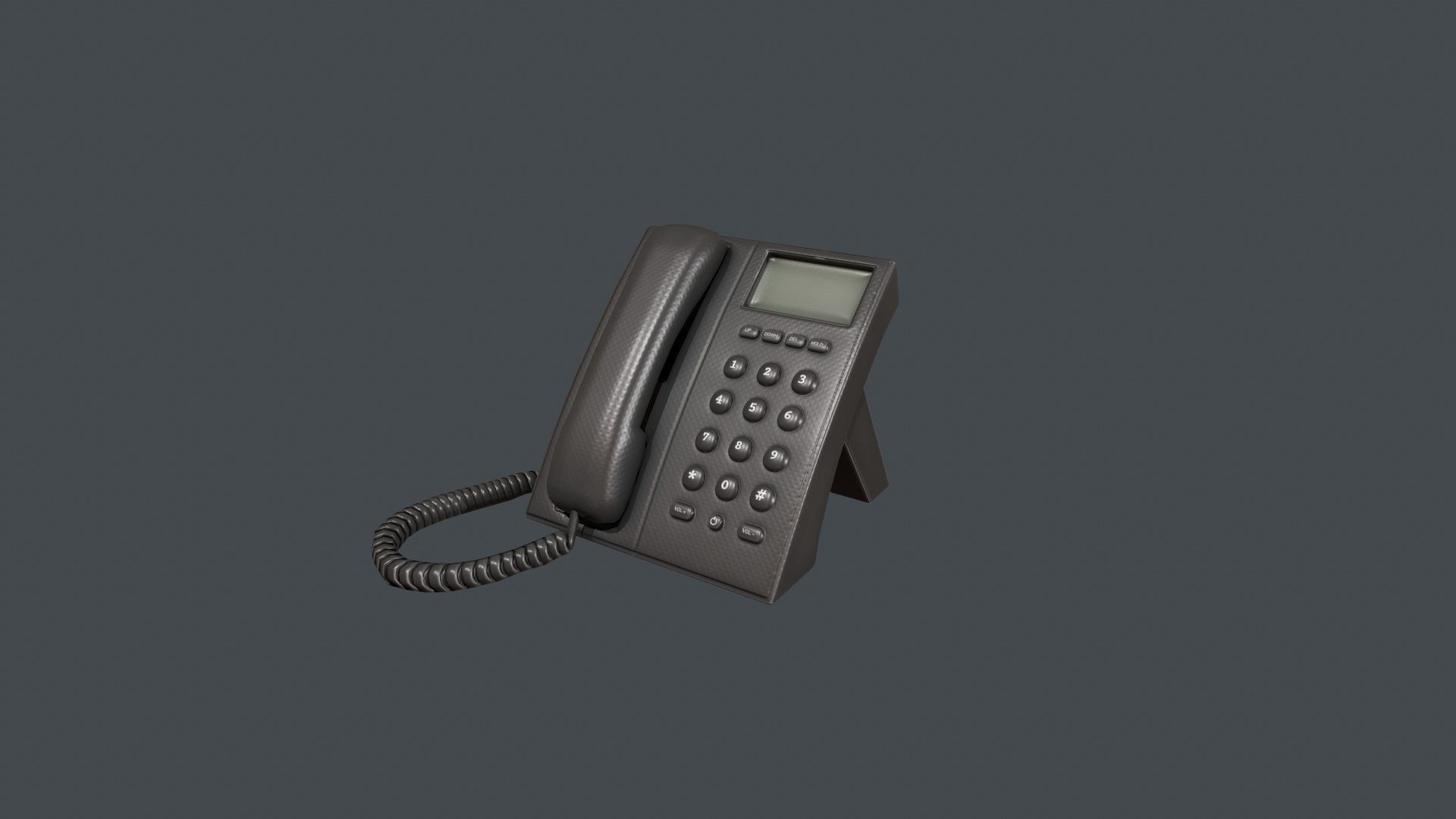 Office Phone Low-poly 3D model_9
