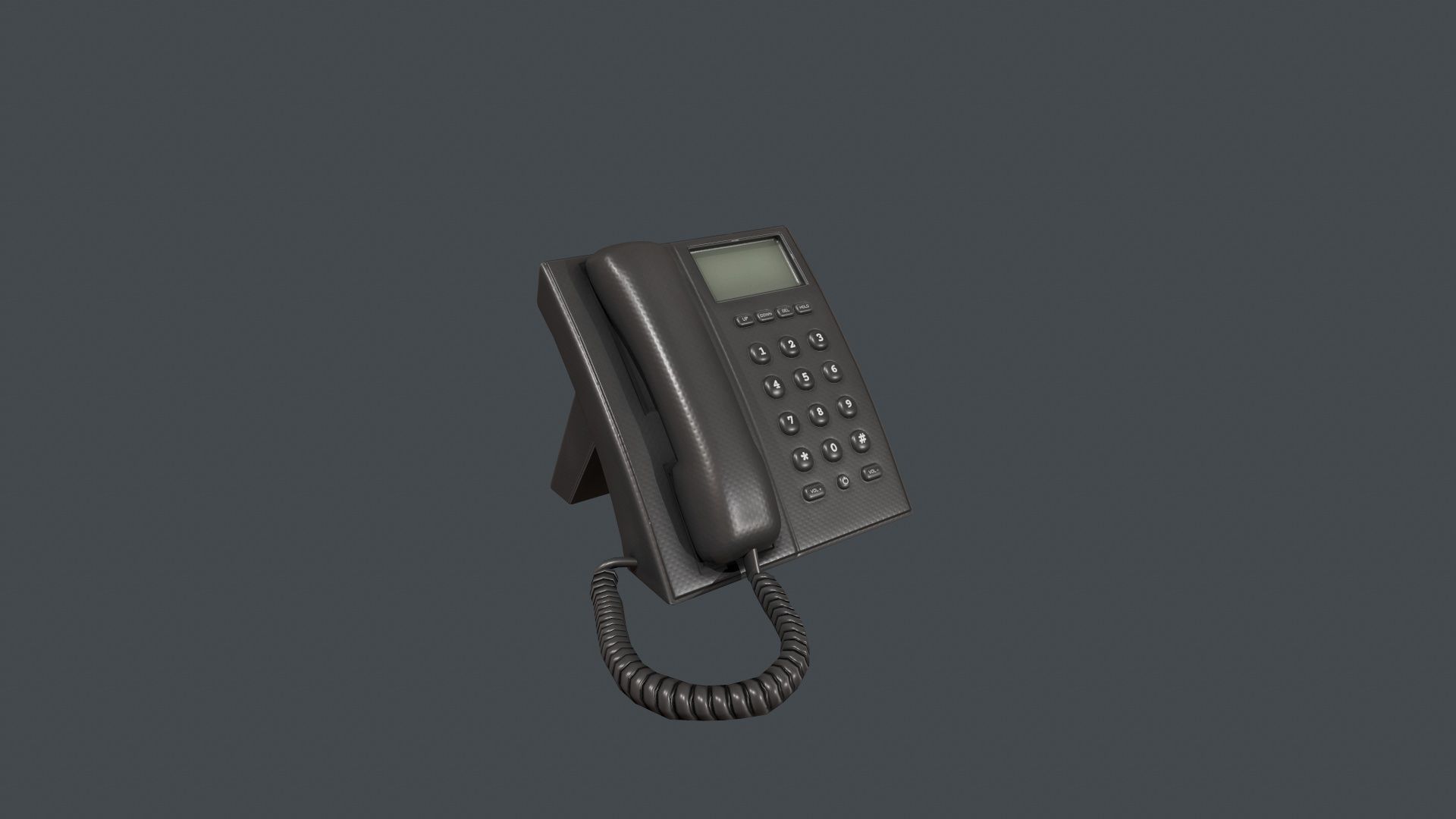 Office Phone Low-poly 3D model_2