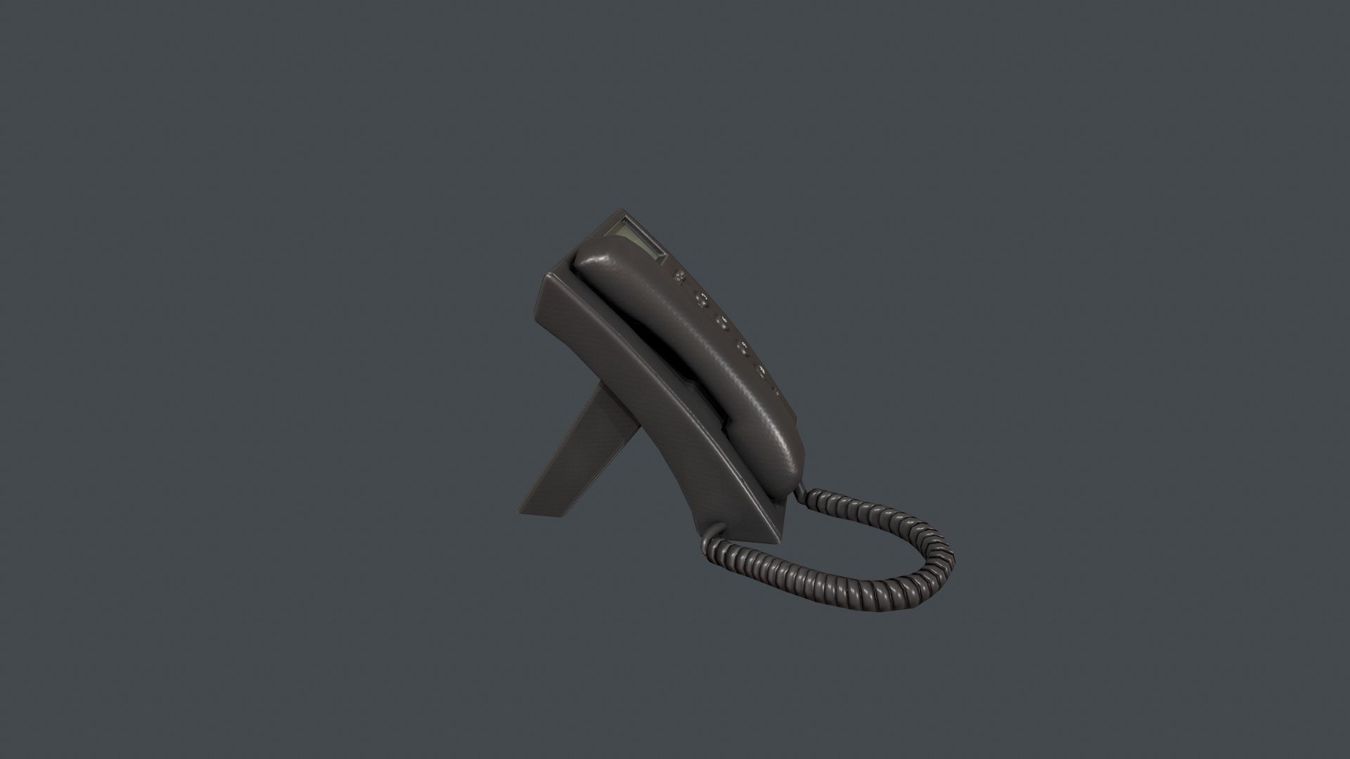 Office Phone Low-poly 3D model_3
