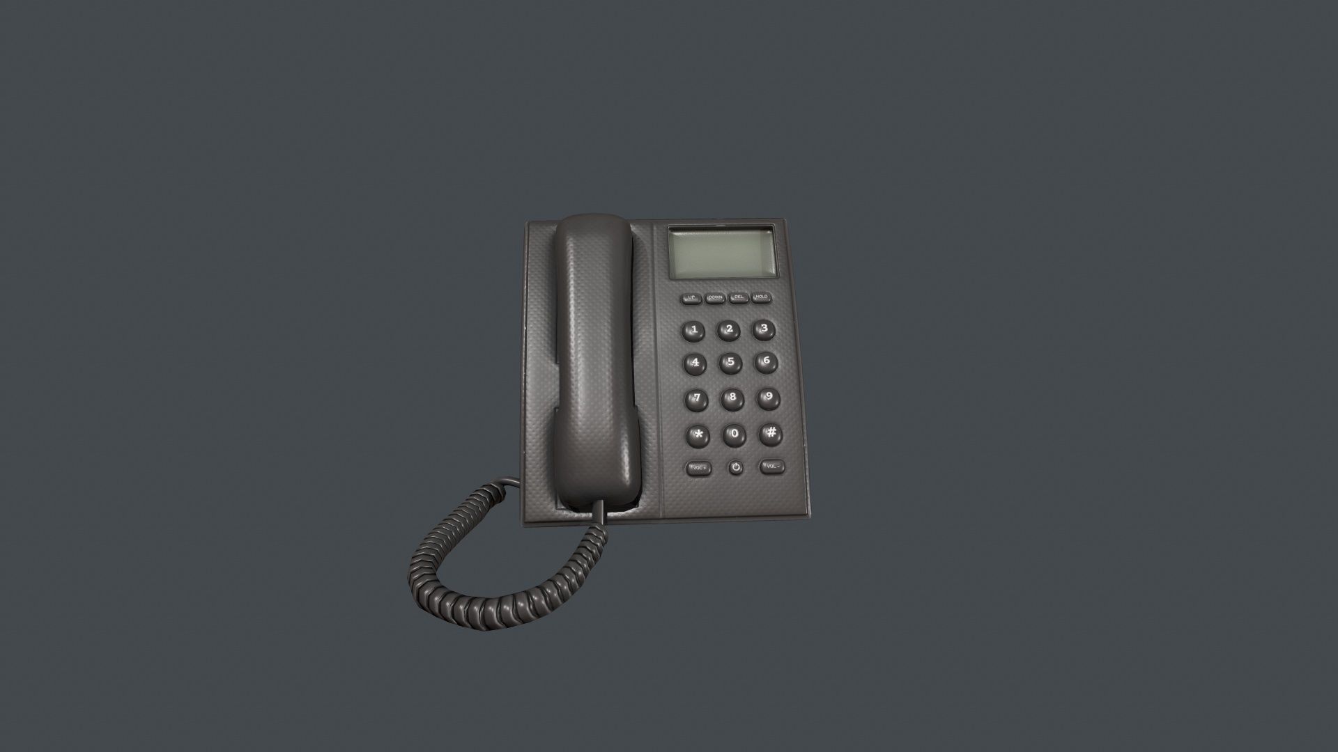 Office Phone Low-poly 3D model_1