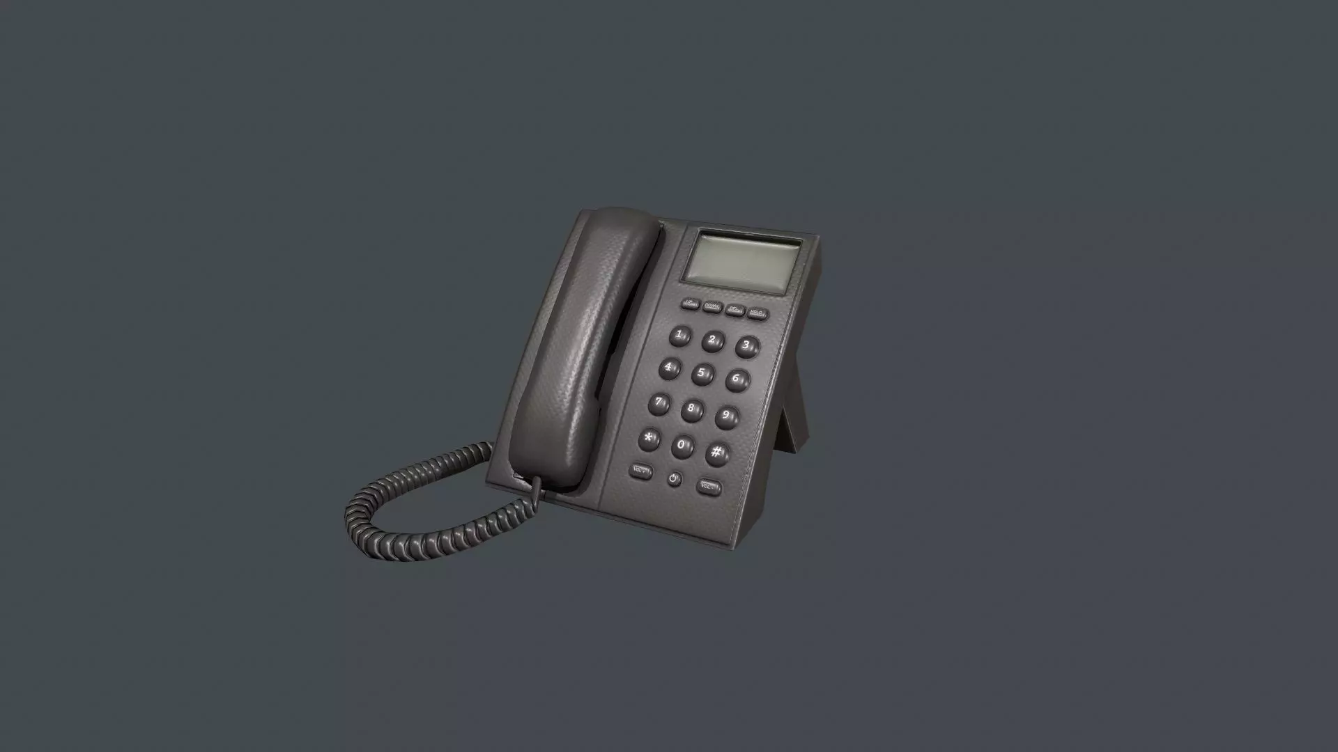 Office Phone Low-poly 3D model_0