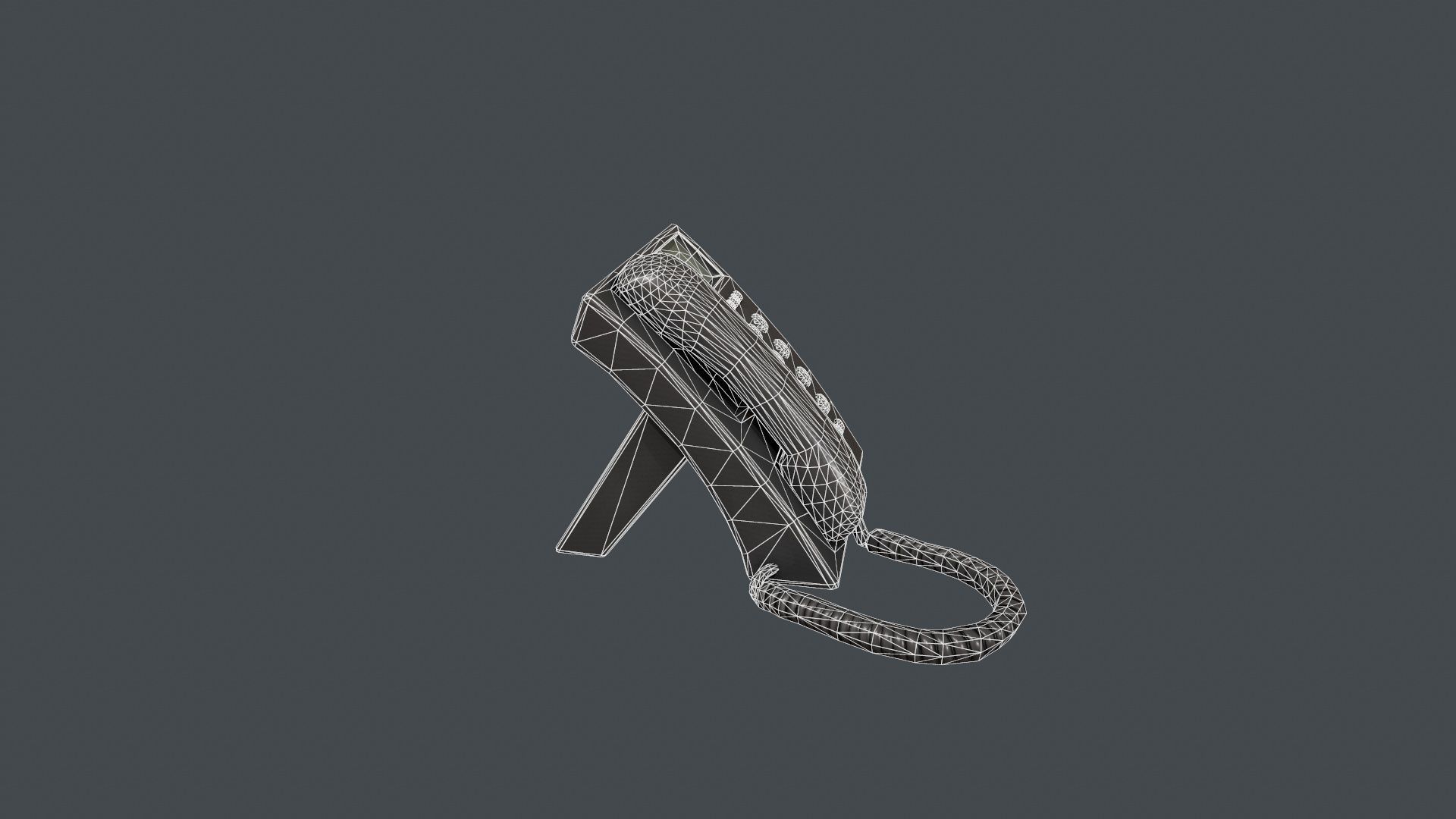 Office Phone Low-poly 3D model_13