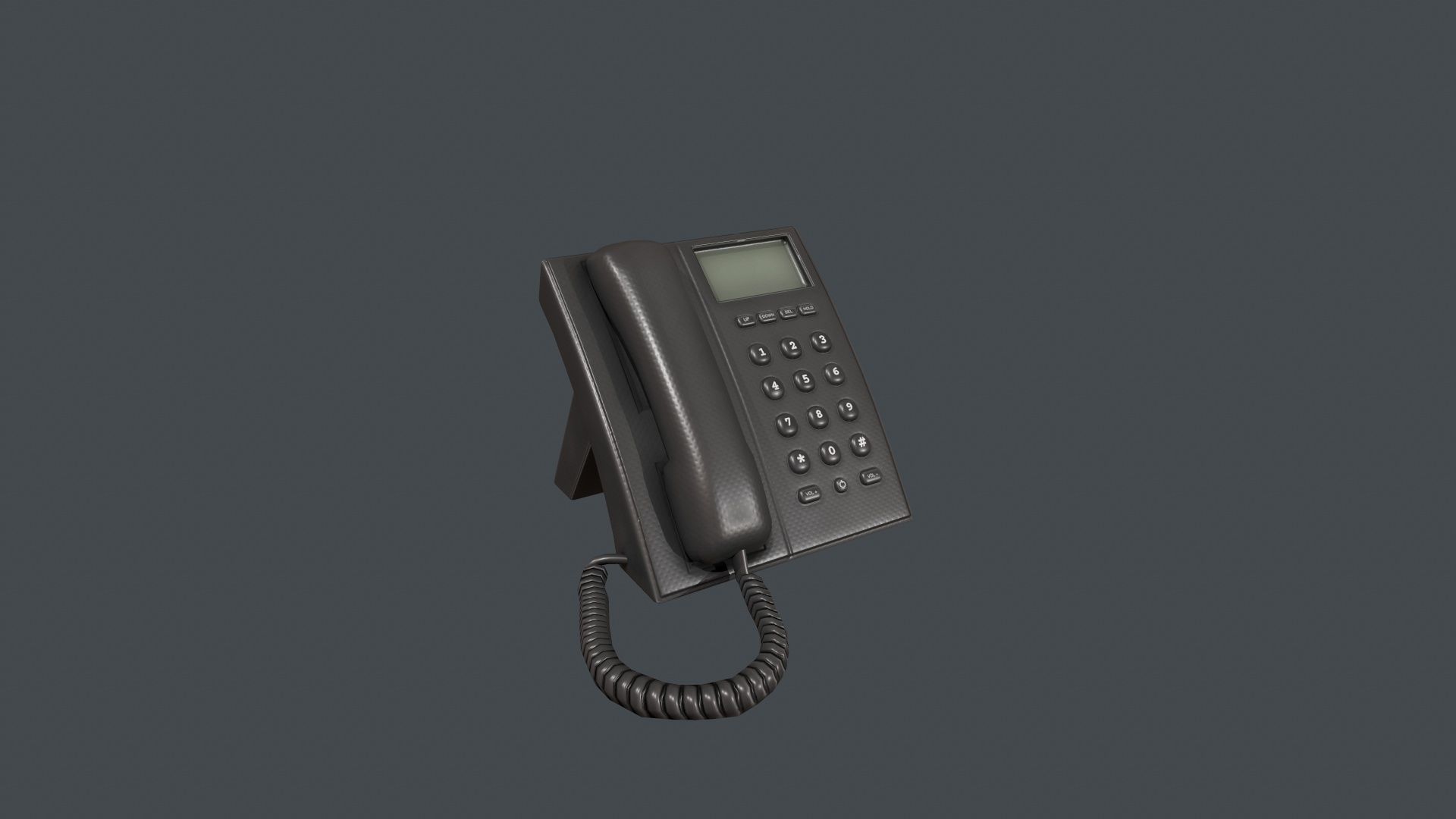 Office Phone Low-poly 3D model_11