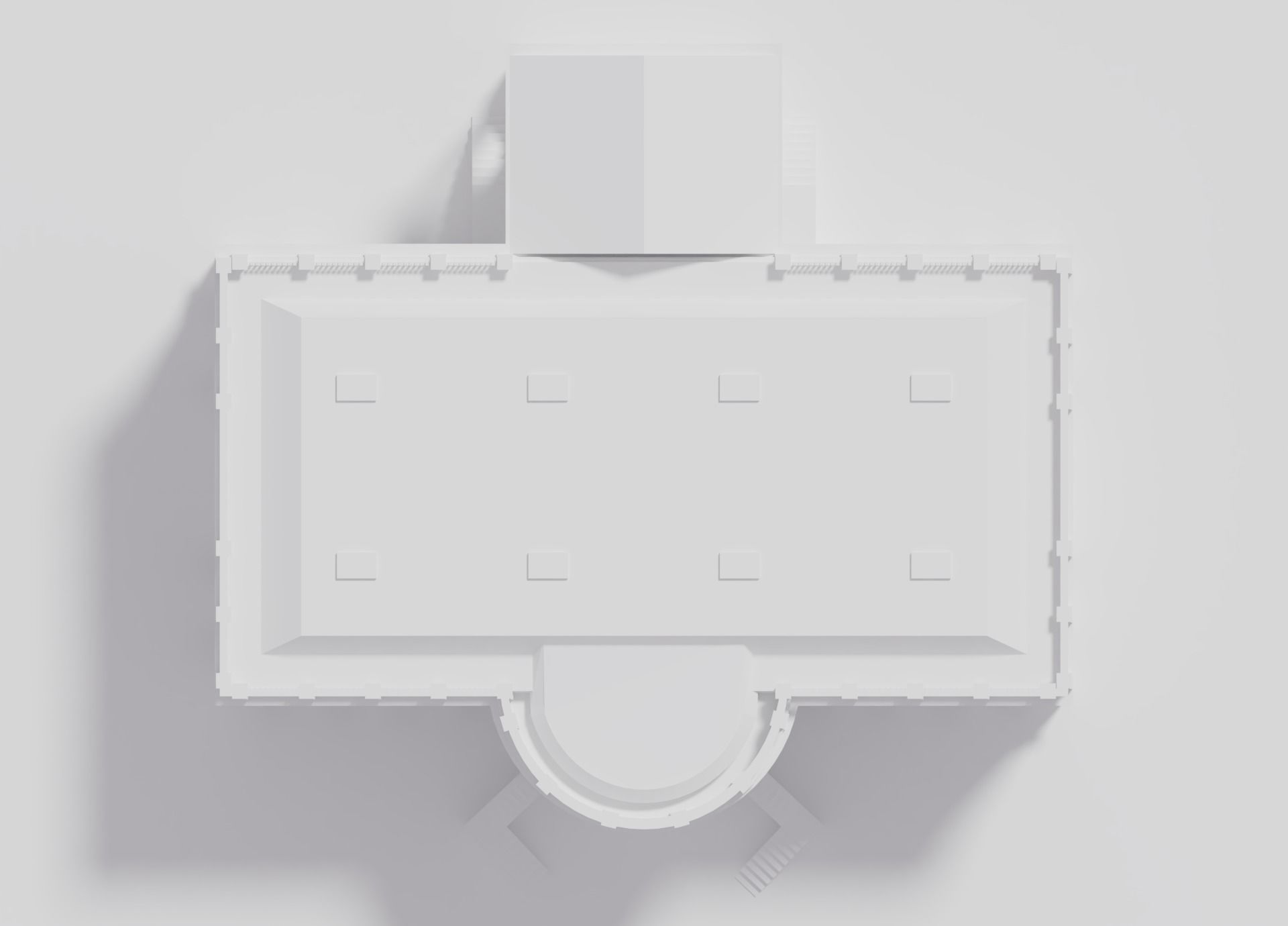 White House Low-poly 3D model_9