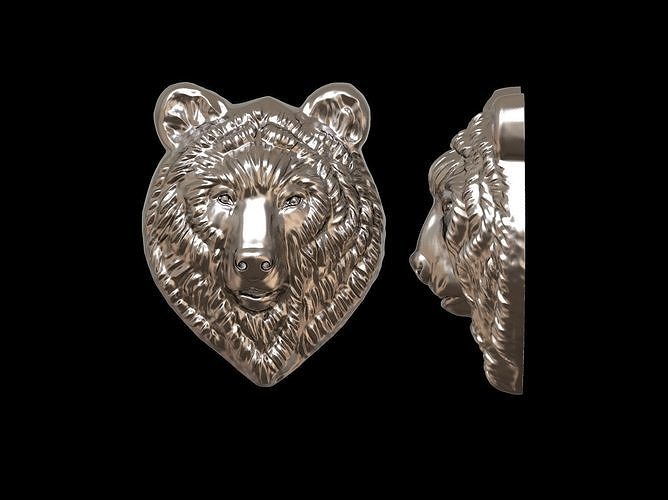 Bear relief for pendant 3D print model