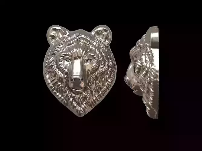 Bear relief for pendant 3D print model
