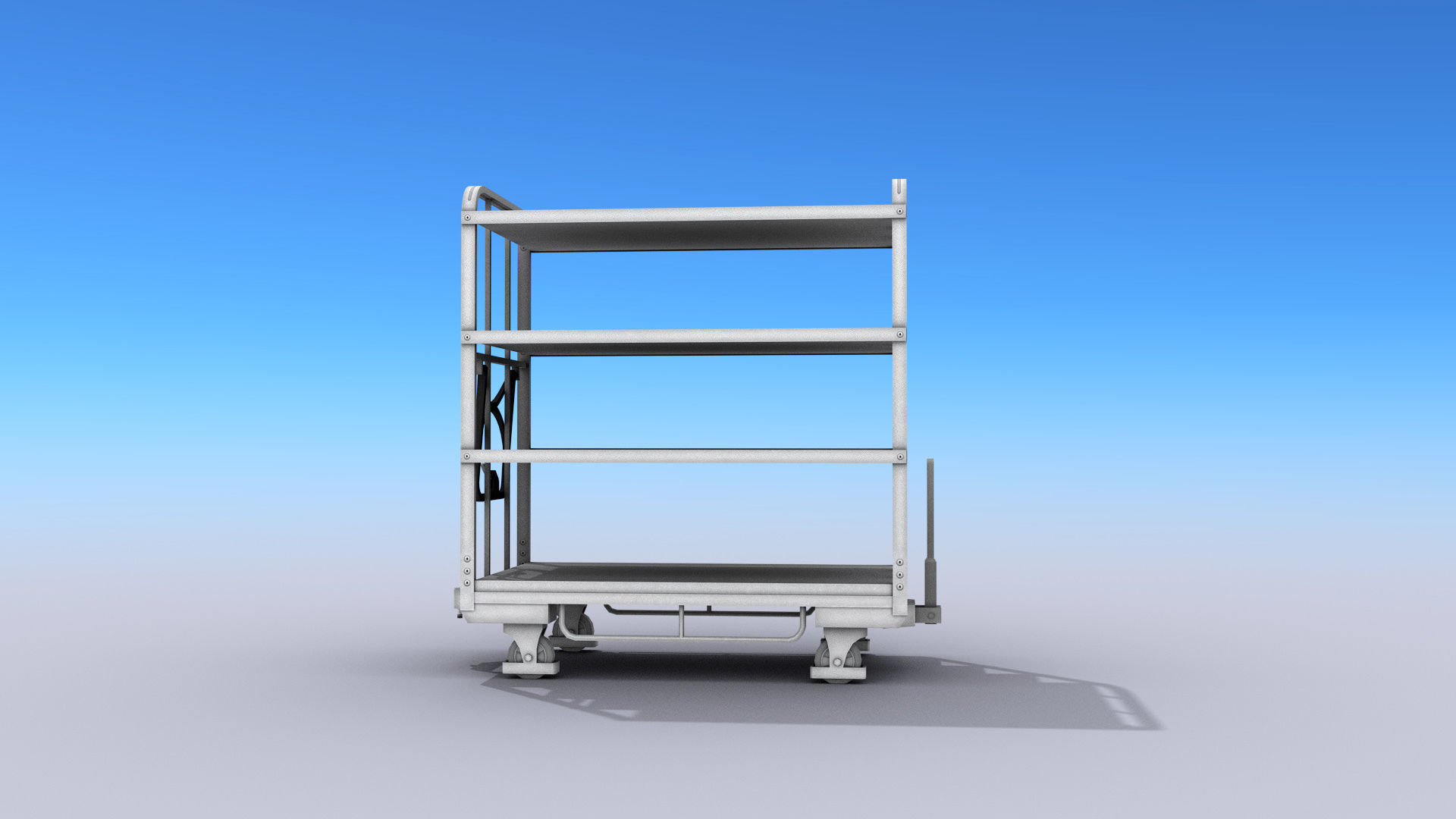 Transport Cart Low-poly 3D model_4