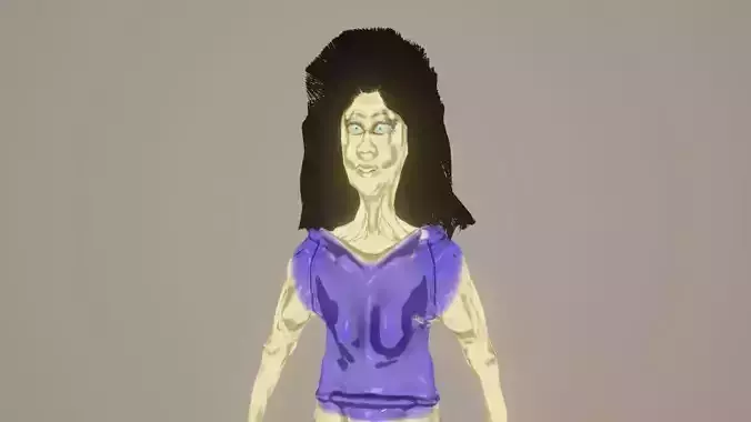 Wodel a female character