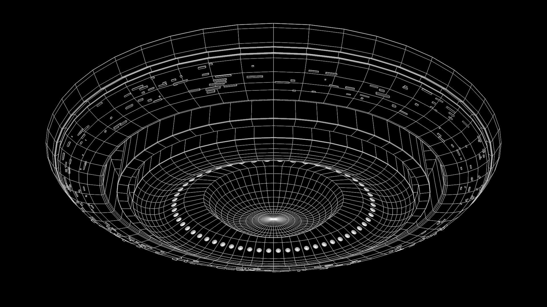 Spaceship - UFO Low-poly 3D model_9