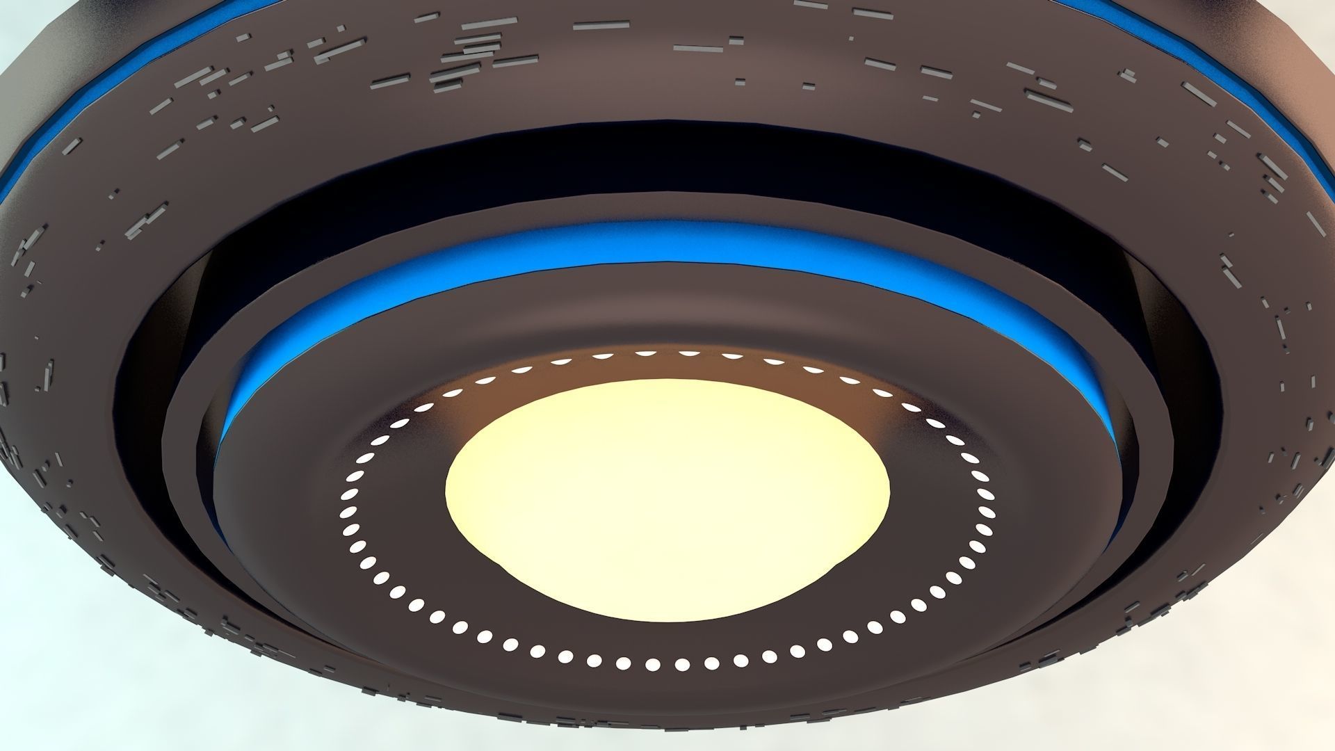 Spaceship - UFO Low-poly 3D model_2