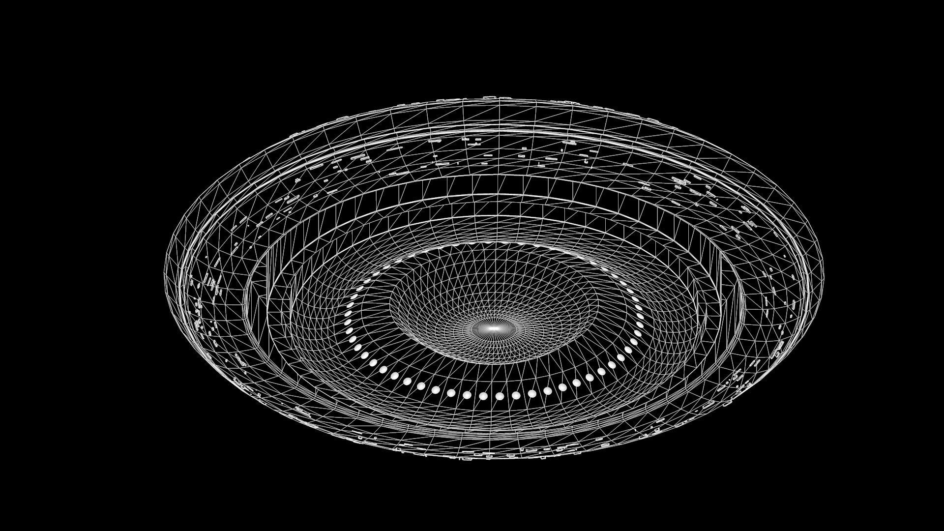 Spaceship - UFO Low-poly 3D model_11