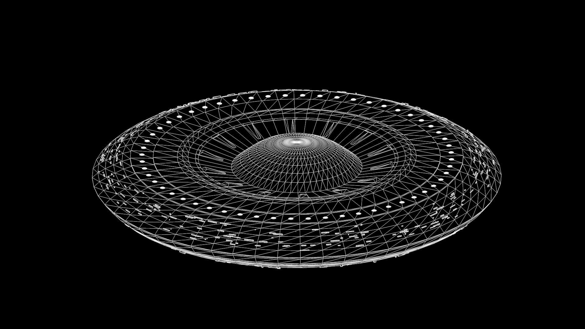 Spaceship - UFO Low-poly 3D model_10