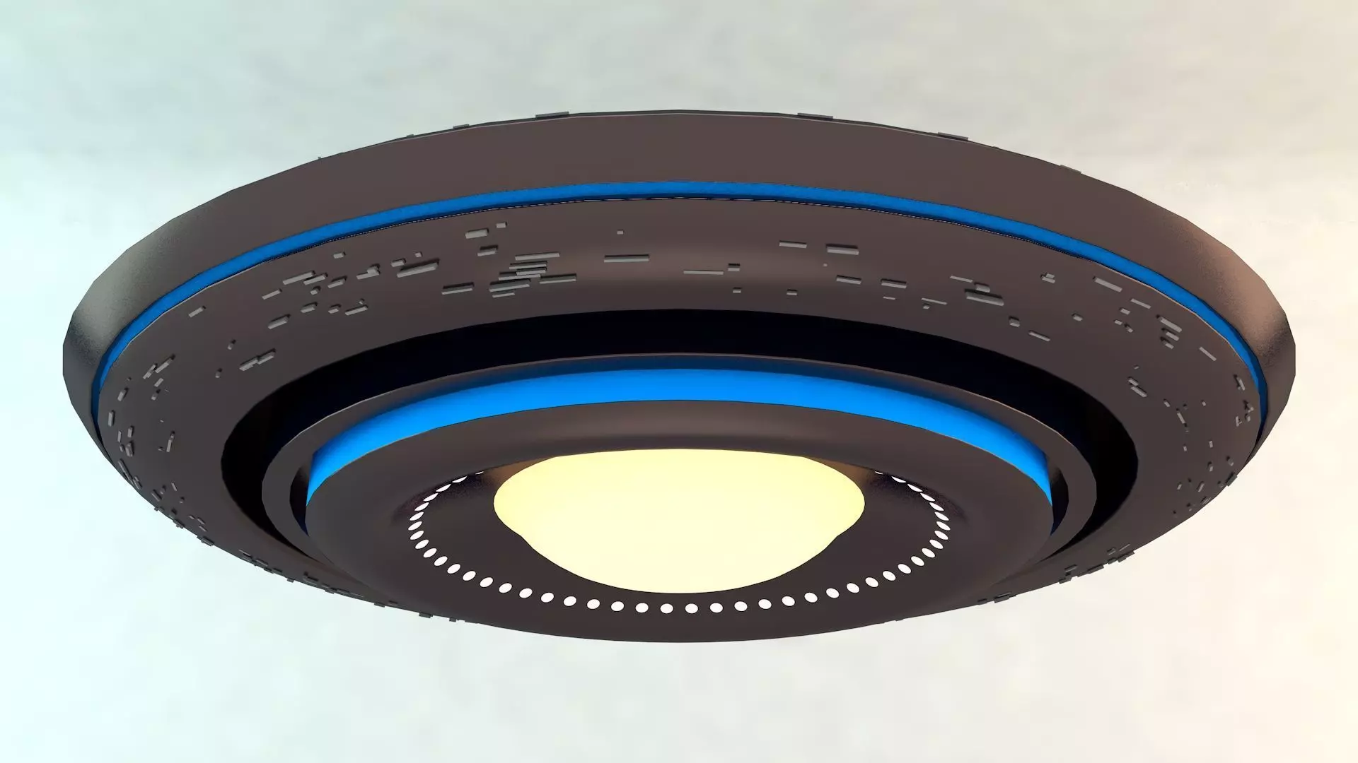 Spaceship - UFO Low-poly 3D model_0